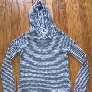 Blue and white stripe hoodie